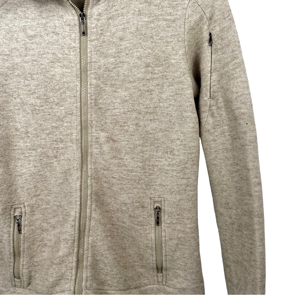 IBEX Merino Zip-Up Hoodie in oatmeal heather - Picture 5 of 10